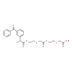 ChemSpider 2D Image | 14-(3-Benzoylphenyl)-7,13-dioxo-3,6,9,12-tetraoxapentadecan-1-oic acid | C24H26O9