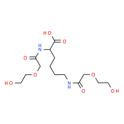 ChemSpider 2D Image | N~2~,N~6~-Bis[(2-hydroxyethoxy)acetyl]lysine | C14H26N2O8