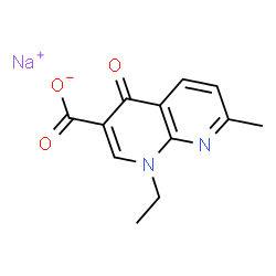ChemSpider 2D Image | Sodium 1-ethyl-7-methyl-4-oxo-1,4-dihydro-1,8-naphthyridine-3-carboxylate | C12H11N2NaO3