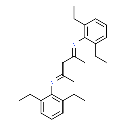 ChemSpider 2D Image | (2E,4E)-N,N'-Bis(2,6-diethylphenyl)-2,4-pentanediimine | C25H34N2