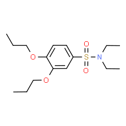 ChemSpider 2D Image | N,N-Diethyl-3,4-dipropoxybenzenesulfonamide | C16H27NO4S