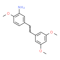ChemSpider 2D Image | 5-[2-(3,5-Dimethoxyphenyl)vinyl]-2-methoxyaniline | C17H19NO3