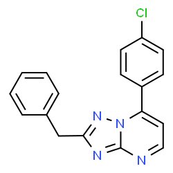 ChemSpider 2D Image | 2-Benzyl-7-(4-chlorophenyl)[1,2,4]triazolo[1,5-a]pyrimidine | C18H13ClN4