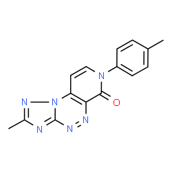 ChemSpider 2D Image | 2-Methyl-7-(4-methylphenyl)pyrido[4,3-e][1,2,4]triazolo[5,1-c][1,2,4]triazin-6(7H)-one | C15H12N6O