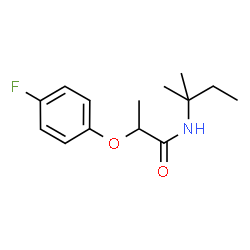ChemSpider 2D Image | 2-(4-Fluorophenoxy)-N-(2-methyl-2-butanyl)propanamide | C14H20FNO2