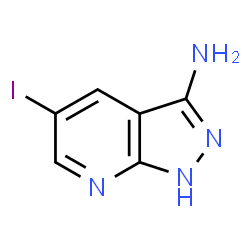 ChemSpider 2D Image | 5-Iodo-1H-pyrazolo[3,4-b]pyridin-3-amine | C6H5IN4
