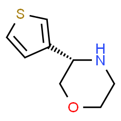 ChemSpider 2D Image | (3S)-3-(3-Thienyl)morpholine | C8H11NOS