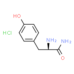 ChemSpider 2D Image | Tyrosinamide hydrochloride (1:1) | C9H13ClN2O2