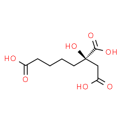 ChemSpider 2D Image | (2R)-2-Hydroxy-1,2,6-hexanetricarboxylic acid | C9H14O7