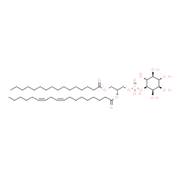 ChemSpider 2D Image | 1-hexadecanoyl-2-(9Z,12Z-octadecadienoyl)-sn-glycero-3-phospho-D-myo-inositol | C43H79O13P