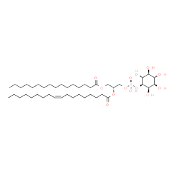 ChemSpider 2D Image | 1-hexadecanoyl-2-(9Z-octadecenoyl)-sn-glycero-3-phospho-D-myo-inositol | C43H81O13P