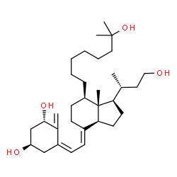 ChemSpider 2D Image | (1R,3S,5Z)-5-{(2E)-2-[(1R,3aS,7R,7aR)-1-[(2R)-4-Hydroxy-2-butanyl]-7-(7-hydroxy-7-methyloctyl)-7a-methyloctahydro-4H-inden-4-ylidene]ethylidene}-4-methylene-1,3-cyclohexanediol | C32H54O4