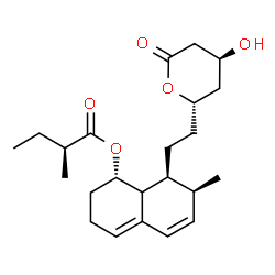 ChemSpider 2D Image | (1S,7S,8S)-8-{2-[(2S,4S)-4-Hydroxy-6-oxotetrahydro-2H-pyran-2-yl]ethyl}-7-methyl-1,2,3,7,8,8a-hexahydro-1-naphthalenyl (2S)-2-methylbutanoate | C23H34O5