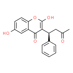ChemSpider 2D Image | 2,6-Dihydroxy-3-[(1S)-3-oxo-1-phenylbutyl]-4H-chromen-4-one | C19H16O5