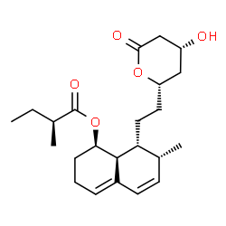 ChemSpider 2D Image | (1R,7R,8R,8aS)-8-{2-[(2S,4R)-4-Hydroxy-6-oxotetrahydro-2H-pyran-2-yl]ethyl}-7-methyl-1,2,3,7,8,8a-hexahydro-1-naphthalenyl (2S)-2-methylbutanoate | C23H34O5