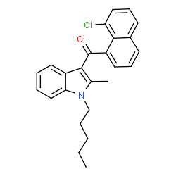 ChemSpider 2D Image | (8-Chloro-1-naphthyl)(2-methyl-1-pentyl-1H-indol-3-yl)methanone | C25H24ClNO