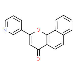 ChemSpider 2D Image | 2-(3-Pyridinyl)-4H-benzo[h]chromen-4-one | C18H11NO2