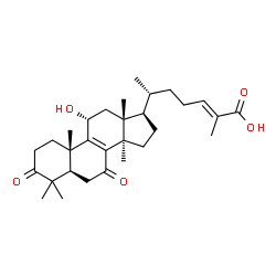 ChemSpider 2D Image | (11alpha,24E)-11-Hydroxy-3,7-dioxolanosta-8,24-dien-26-oic acid | C30H44O5