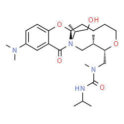 ChemSpider 2D Image | 1-[[(3R,9S,10S)-16-(dimethylamino)-12-[(2R)-1-hydroxypropan-2-yl]-3,10-dimethyl-13-oxo-2,8-dioxa-12-azabicyclo[12.4.0]octadeca-1(14),15,17-trien-9-yl]methyl]-1-methyl-3-propan-2-ylurea | C28H48N4O5