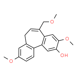 ChemSpider 2D Image | 3,9-Dimethoxy-7-(methoxymethyl)-5H-dibenzo[a,c][7]annulen-10-ol | C19H20O4
