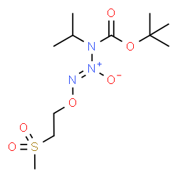 ChemSpider 2D Image | 2-Methyl-2-propanyl isopropyl{(Z)-[2-(methylsulfonyl)ethoxy]-NNO-azoxy}carbamate | C11H23N3O6S