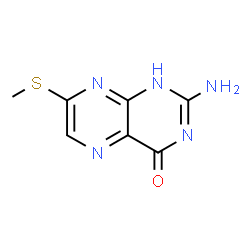 ChemSpider 2D Image | 2-Amino-7-(methylsulfanyl)-4(1H)-pteridinone | C7H7N5OS