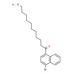 ChemSpider 2D Image | 11-Amino-1-(4-bromo-1-naphthyl)-1-undecanone | C21H28BrNO