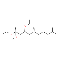 ChemSpider 2D Image | 2,4-Diethoxy-2-methoxy-6,10-dimethylundecane | C18H38O3