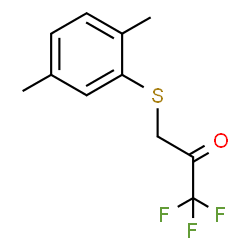 ChemSpider 2D Image | 3-[(2,5-Dimethylphenyl)sulfanyl]-1,1,1-trifluoroacetone | C11H11F3OS