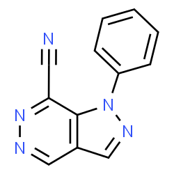 ChemSpider 2D Image | 1-Phenyl-1H-pyrazolo[3,4-d]pyridazine-7-carbonitrile | C12H7N5