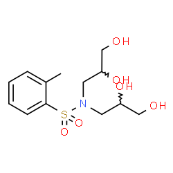 ChemSpider 2D Image | N,N-Bis(2,3-dihydroxypropyl)-2-methylbenzenesulfonamide | C13H21NO6S