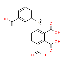 ChemSpider 2D Image | 4-[(3-Carboxyphenyl)sulfonyl]-1,2,3-benzenetricarboxylic acid | C16H10O10S