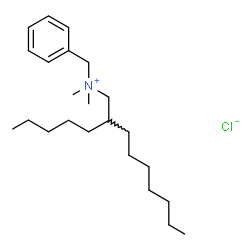 ChemSpider 2D Image | N-Benzyl-N,N-dimethyl-2-pentyl-1-nonanaminium chloride | C23H42ClN