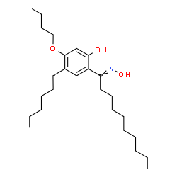 ChemSpider 2D Image | 5-Butoxy-4-hexyl-2-(N-hydroxydecanimidoyl)phenol | C26H45NO3