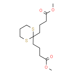 ChemSpider 2D Image | Dimethyl 4,4'-(1,3-dithiane-2,2-diyl)dibutanoate | C14H24O4S2