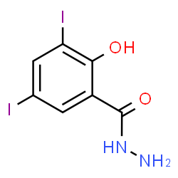ChemSpider 2D Image | 2-Hydroxy-3,5-diiodobenzohydrazide | C7H6I2N2O2