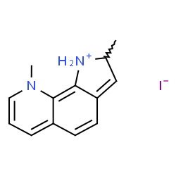 ChemSpider 2D Image | 2,9-Dimethyl-2,9-dihydro-1H-pyrrolo[3,2-h]quinolin-1-ium iodide | C13H15IN2