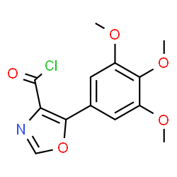 ChemSpider 2D Image | 5-(3,4,5-Trimethoxyphenyl)-1,3-oxazole-4-carbonyl chloride | C13H12ClNO5