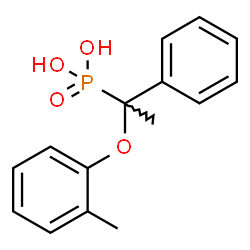 ChemSpider 2D Image | [1-(2-Methylphenoxy)-1-phenylethyl]phosphonic acid | C15H17O4P