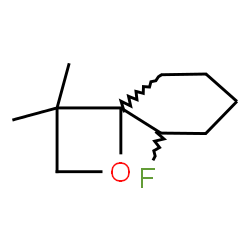 ChemSpider 2D Image | 5-Fluoro-3,3-dimethyl-1-oxaspiro[3.5]nonane | C10H17FO