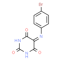 ChemSpider 2D Image | 5-[(4-Bromophenyl)imino]-2,4,6(1H,3H,5H)-pyrimidinetrione | C10H6BrN3O3