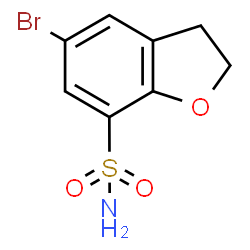 ChemSpider 2D Image | 5-Bromo-2,3-dihydrobenzofuran-7-sulfonamide | C8H8BrNO3S