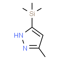 ChemSpider 2D Image | 3-Methyl-5-(trimethylsilyl)-1H-pyrazole | C7H14N2Si