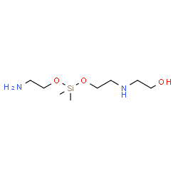 ChemSpider 2D Image | 1-Amino-4,4-dimethyl-3,5-dioxa-8-aza-4-siladecan-10-ol | C8H22N2O3Si
