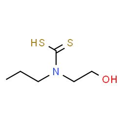 ChemSpider 2D Image | (2-Hydroxyethyl)propylcarbamodithioic acid | C6H13NOS2