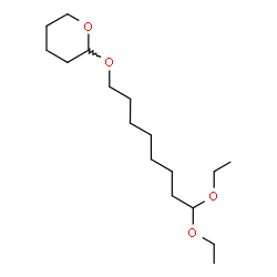 ChemSpider 2D Image | 2-[(8,8-Diethoxyoctyl)oxy]tetrahydro-2H-pyran | C17H34O4