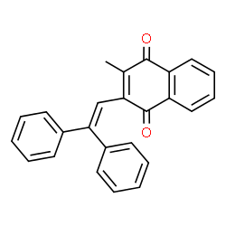 ChemSpider 2D Image | 2-(2,2-Diphenylvinyl)-3-methyl-1,4-naphthoquinone | C25H18O2