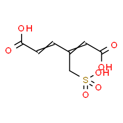 ChemSpider 2D Image | 3-(Sulfomethyl)-2,4-hexadienedioic acid | C7H8O7S