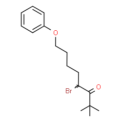 ChemSpider 2D Image | 4-Bromo-2,2-dimethyl-8-phenoxy-3-octanone | C16H23BrO2