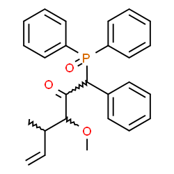 ChemSpider 2D Image | 1-(Diphenylphosphoryl)-3-methoxy-4-methyl-1-phenyl-5-hexen-2-one | C26H27O3P